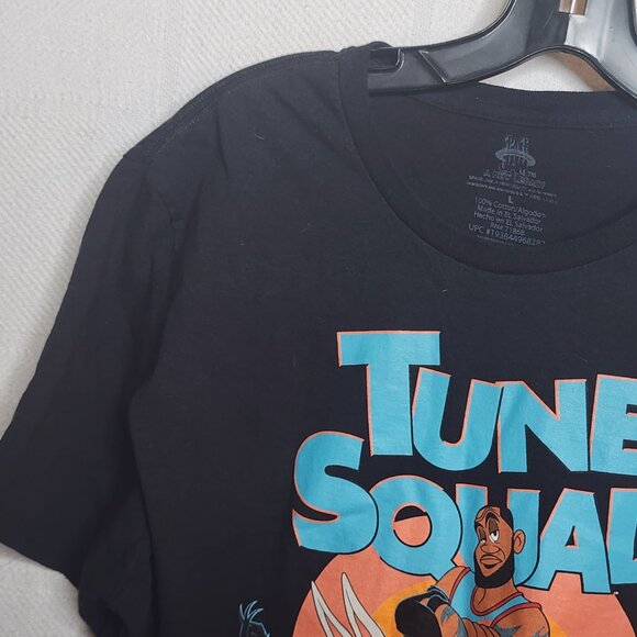 Space Jam A New Legacy Black Short Sleeve Tune Squad w/Lebron James Tee Size L - Picture 8 of 16